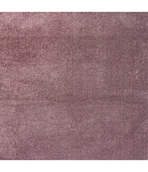 Haze Solid Low-Pile Light Purple 6' Square Area Rug