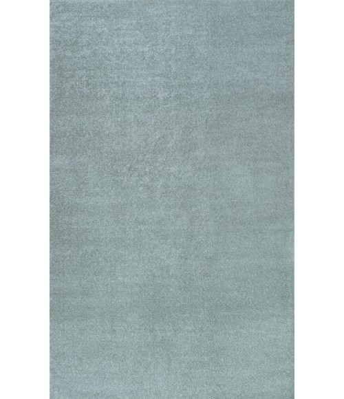 SUPERSOFT Area Rug Haze Solid Low-Pile Light Blue 8 ft. x 10 ft. Area Rug