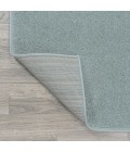 SUPERSOFT Area Rug Haze Solid Low-Pile Light Blue 2 ft. x 8 ft. Runner Rug