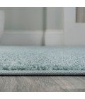 SUPERSOFT Area Rug Haze Solid Low-Pile Light Blue 2 ft. x 8 ft. Runner Rug