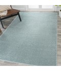 SUPERSOFT Area Rug Haze Solid Low-Pile Light Blue 8 ft. x 10 ft. Area Rug