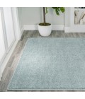 SUPERSOFT Area Rug Haze Solid Low-Pile Light Blue 8 ft. x 10 ft. Area Rug