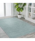 SUPERSOFT Area Rug Haze Solid Low-Pile Light Blue 8 ft. x 10 ft. Area Rug