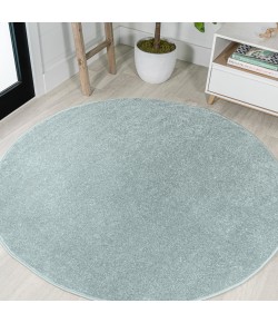 Jonathany Supersoft SEU100S Light Blue Area Rug 5 ft. 3 in. X 5 ft. 3 in. Round