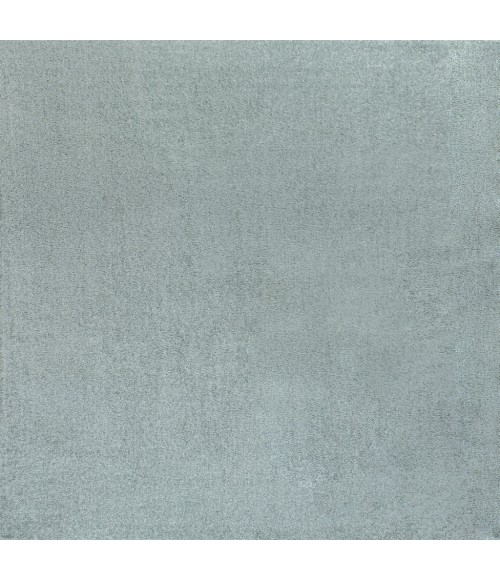 SUPERSOFT Area Rug Haze Solid Low-Pile Light Blue 6' Square Area Rug