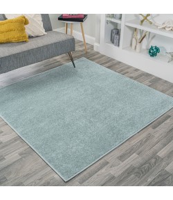 Jonathany Supersoft SEU100S Light Blue Area Rug 6 ft. 2 in. X 6 ft. 2 in. Square