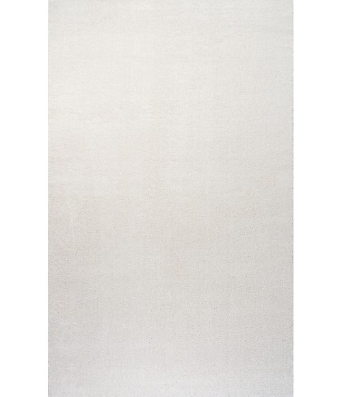 SUPERSOFT Area Rug Haze Solid Low-Pile Cream 6 ft. x 9 ft. Area Rug