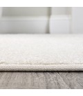 SUPERSOFT Area Rug Haze Solid Low-Pile Cream 4 ft. x 6 ft. Oval Area Rug