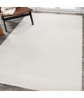SUPERSOFT Area Rug Haze Solid Low-Pile Cream 6 ft. x 9 ft. Area Rug