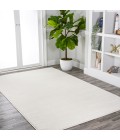 SUPERSOFT Area Rug Haze Solid Low-Pile Cream 6 ft. x 9 ft. Area Rug