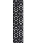 SUPERSOFT Area Rug Tumbling Blocks Modern Geometric Black/White 2 ft. x 8 ft. Runner Rug