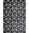 SUPERSOFT Area Rug Tumbling Blocks Modern Geometric Black/White 4 ft. x 6 ft. Area Rug