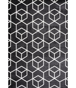 Jonathany Supersoft SEU101A Black/White Area Rug 4 ft. X 6 ft. Rectangle