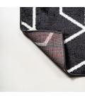 SUPERSOFT Area Rug Tumbling Blocks Modern Geometric Black/White 4 ft. x 6 ft. Area Rug