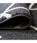 SUPERSOFT Area Rug Tumbling Blocks Modern Geometric Black/White 2 ft. x 8 ft. Runner Rug