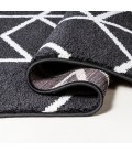 SUPERSOFT Area Rug Tumbling Blocks Modern Geometric Black/White 2 ft. x 8 ft. Runner Rug