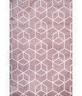 Tumbling Blocks Modern Geometric Rose/White 5 ft. x 8 ft. Area Rug