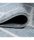 SUPERSOFT Area Rug Tumbling Blocks Modern Geometric Light Blue/White 2 ft. x 8 ft. Runner Rug