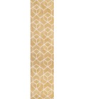 SUPERSOFT Area Rug Tumbling Blocks Modern Geometric Gold/White 2 ft. x 8 ft. Runner Rug
