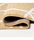 SUPERSOFT Area Rug Tumbling Blocks Modern Geometric Gold/White 2 ft. x 8 ft. Runner Rug
