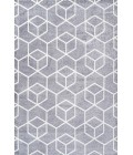 Tumbling Blocks Modern Geometric Gray/White 3 ft. x 5 ft. Area Rug