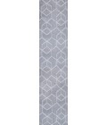 SUPERSOFT Area Rug Tumbling Blocks Modern Geometric Light Gray/White 2 ft. x 8 ft. Runner Rug