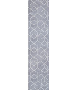 Jonathany Supersoft SEU101G Light Gray/White Area Rug 2 ft. X 8 ft. Runner