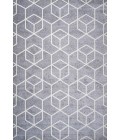 SUPERSOFT Area Rug Tumbling Blocks Modern Geometric Light Gray/White 3 ft. x 5 ft. Area Rug