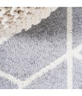 SUPERSOFT Area Rug Tumbling Blocks Modern Geometric Light Gray/White 3 ft. x 5 ft. Area Rug