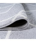 SUPERSOFT Area Rug Tumbling Blocks Modern Geometric Light Gray/White 2 ft. x 8 ft. Runner Rug
