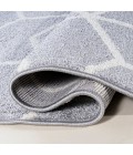 SUPERSOFT Area Rug Tumbling Blocks Modern Geometric Light Gray/White 2 ft. x 8 ft. Runner Rug