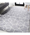 SUPERSOFT Area Rug Tumbling Blocks Modern Geometric Light Gray/White 3 ft. x 5 ft. Area Rug