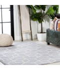 SUPERSOFT Area Rug Tumbling Blocks Modern Geometric Light Gray/White 3 ft. x 5 ft. Area Rug