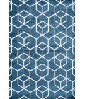 SUPERSOFT Area Rug Tumbling Blocks Modern Geometric Navy/White 4 ft. x 6 ft. Area Rug