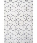 SUPERSOFT Area Rug Tumbling Blocks Modern Geometric White/Gray 4 ft. x 6 ft. Area Rug