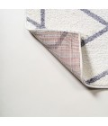 SUPERSOFT Area Rug Tumbling Blocks Modern Geometric White/Gray 2 ft. x 8 ft. Runner Rug