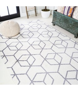 Jonathany Supersoft SEU101K White/Gray Area Rug 7 ft. 9 in. X 10 ft. Rectangle