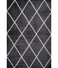 SUPERSOFT Area Rug Cole Minimalist Diamond Trellis Black/White 4 ft. x 6 ft. Area Rug