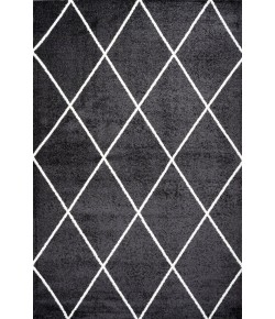 Jonathany Supersoft SEU102A Black/White Area Rug 4 ft. X 6 ft. Rectangle