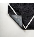 SUPERSOFT Area Rug Cole Minimalist Diamond Trellis Black/White 4 ft. x 6 ft. Area Rug