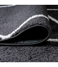 SUPERSOFT Area Rug Cole Minimalist Diamond Trellis Black/White 2 ft. x 10 ft. Runner Rug