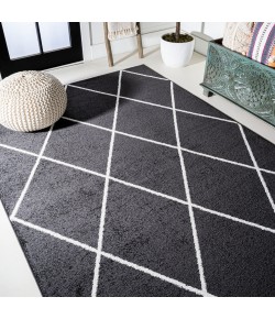 Jonathany Supersoft SEU102A Black/White Area Rug 4 ft. X 6 ft. Rectangle