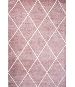 Jonathany Supersoft SEU102B Rose/White Area Rug 7 ft. 9 in. X 10 ft. Rectangle