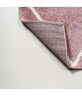SUPERSOFT Area Rug Cole Minimalist Diamond Trellis Rose/White 4 ft. x 6 ft. Area Rug
