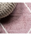 SUPERSOFT Area Rug Cole Minimalist Diamond Trellis Rose/White 4 ft. x 6 ft. Area Rug
