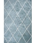 SUPERSOFT Area Rug Cole Minimalist Diamond Trellis Light Blue/White 4 ft. x 6 ft. Area Rug