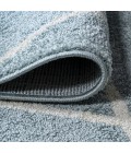 SUPERSOFT Area Rug Cole Minimalist Diamond Trellis Light Blue/White 2 ft. x 8 ft. Runner Rug