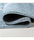 SUPERSOFT Area Rug Cole Minimalist Diamond Trellis Light Blue/White 2 ft. x 8 ft. Runner Rug
