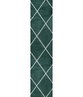 SUPERSOFT Area Rug Cole Minimalist Diamond Trellis Green/White 2 ft. x 10 ft. Runner Rug