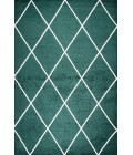 SUPERSOFT Area Rug Cole Minimalist Diamond Trellis Green/White 4 ft. x 6 ft. Area Rug